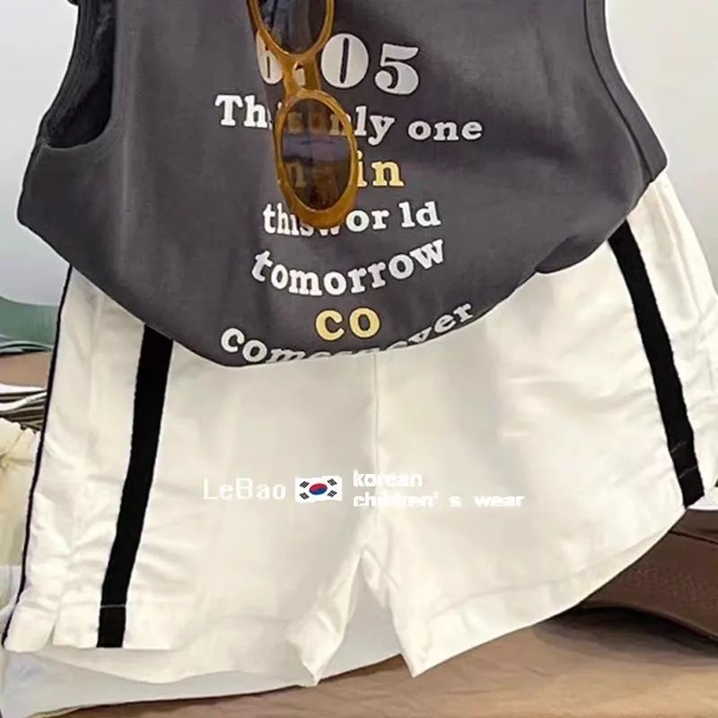 Áo Thun Tay Ngắn Phong Cách Hàn Quốc Thời Trang Mùa Hè Xinh Xắn Cho Bé Trai