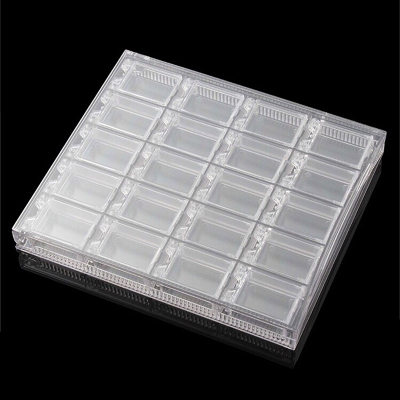 Hộp Đựng Trang Sức 20 Ngăn Trong Suốt Đa Năng Tiện Lợi