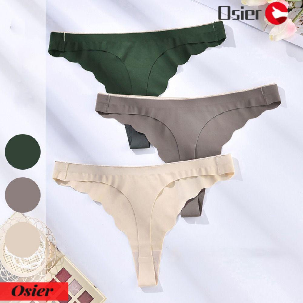 OSIER1 Set 2 Quần Lót Lưng Thấp Thoáng Khí Cho Nữ