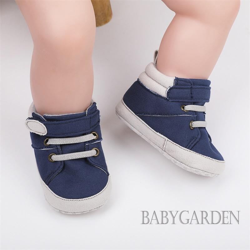 Giày Đế Mềm Chống Trượt Màu Sắc Tương Phản Dành Cho Bé Trai