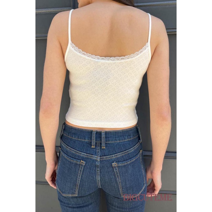 [] - Áo Hai Dây Dệt Jacquard Hở Lưng Ôm Dáng Thời Trang Mùa Hè Cho Nữ