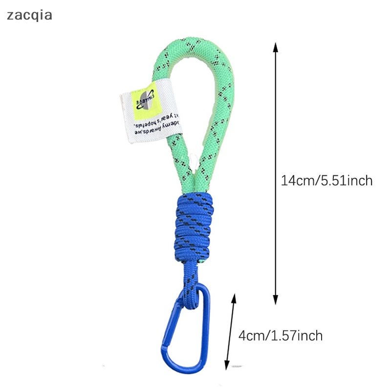 [zacqia] Dây Đeo Điện Thoại Dạng Lưới Màu Huỳnh Quang Cho Túi Xách / Móc Khóa