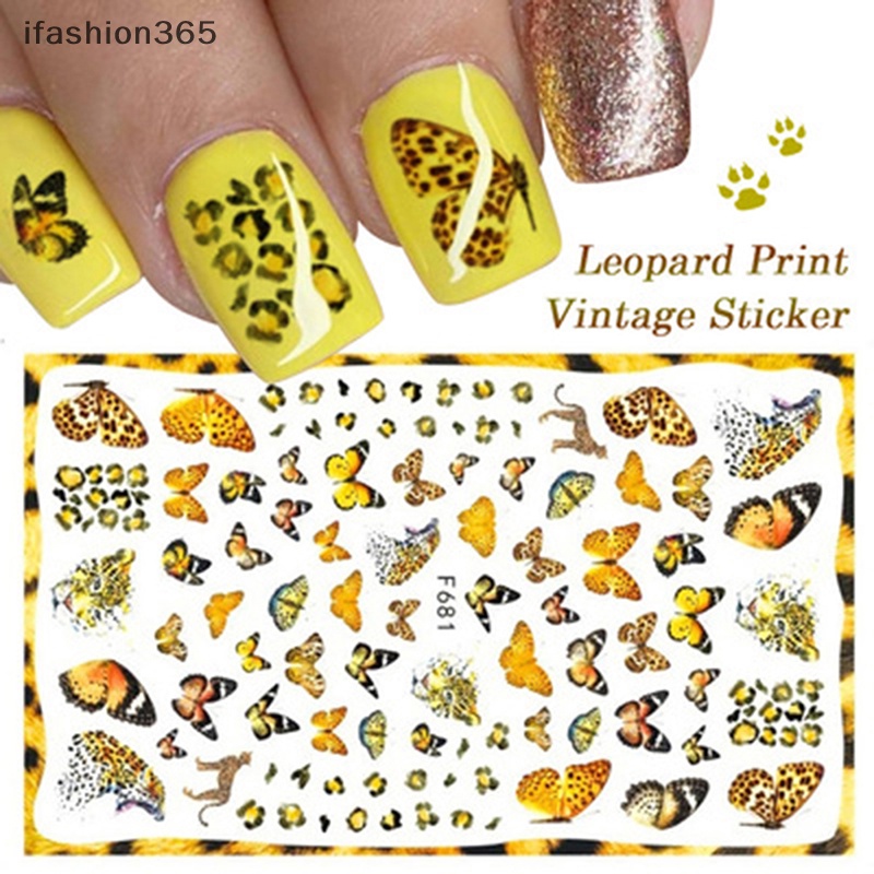 Sticker Dán Trang Trí Móng Tay Hình Bướm Và Hoa Thời Trang ifashion365