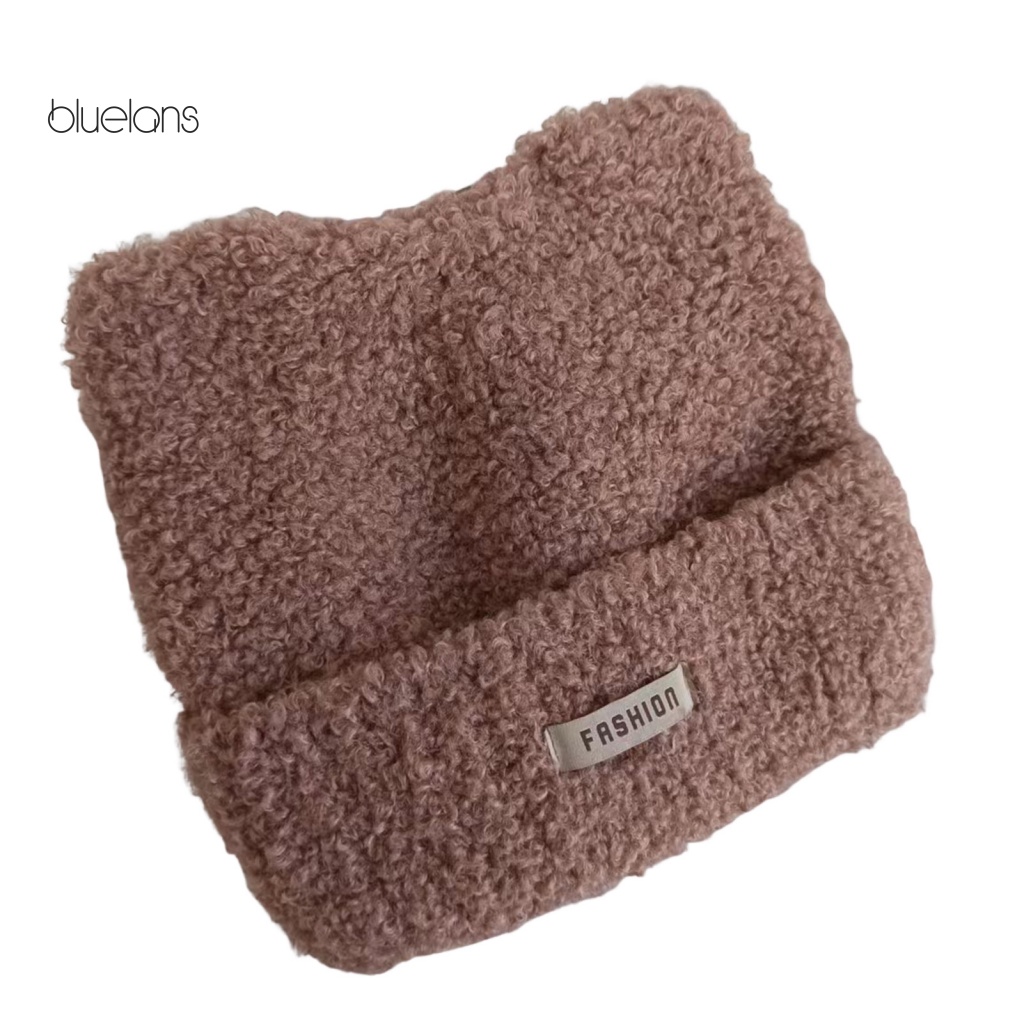 Mũ Beanie Dệt Kim Màu Trơn In Logo Vòm Tròn Thời Trang Mùa Đông Cho Nữ