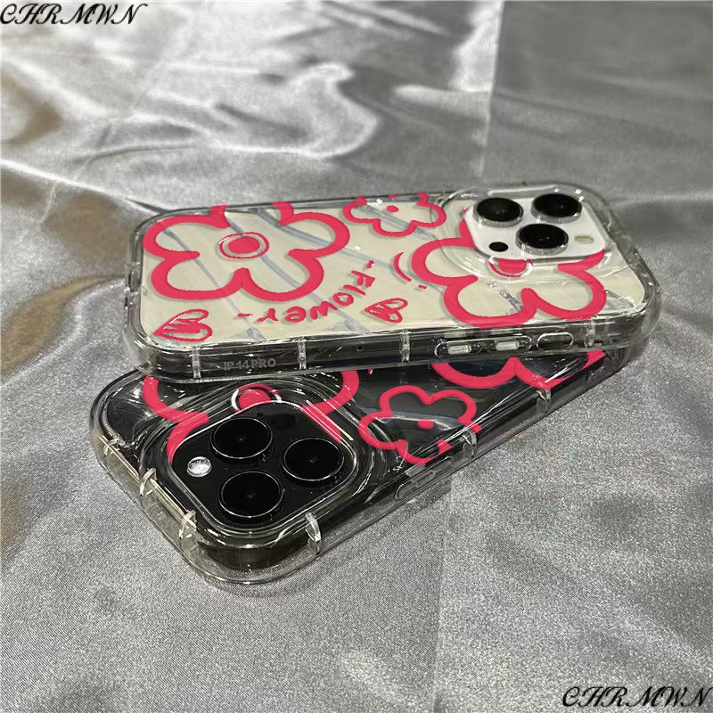 Ốp Điện Thoại Mềm Trong Suốt Họa Tiết Hoa Dễ Thương Cho Iphone 14Promax 1312 / 11 7 / 8plus xr / sins DN5W