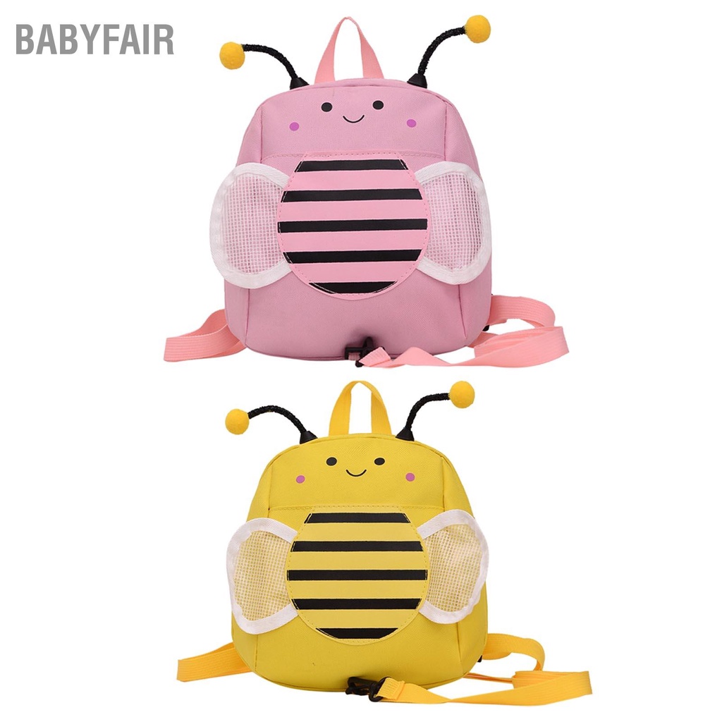 Babyfair Ba Lô Cho Bé Mầm Non Hoạt Hình Dễ Thương Dây Xích Ong Học Động Vật Schoolbag Chống Mất Liên Kết