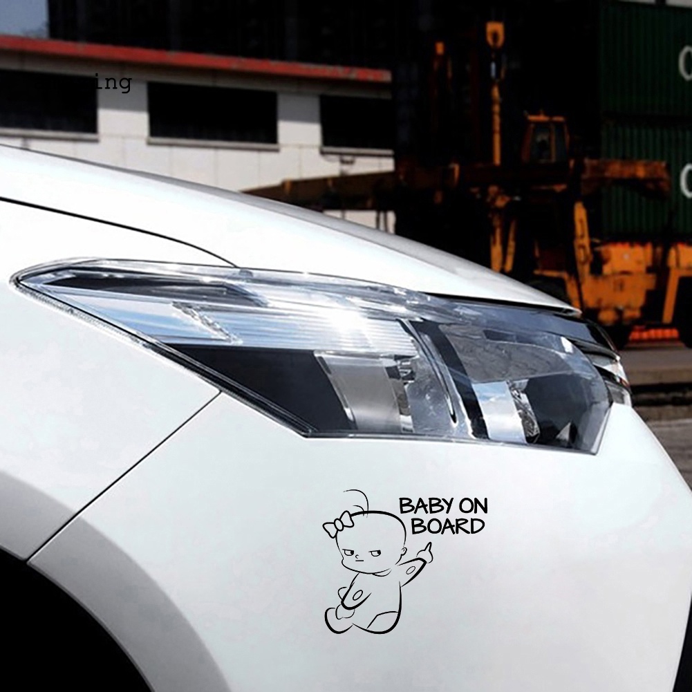 Đề Can Phản Quang Baby on Board Cảnh Báo An Toàn Cho Xe Hơi
