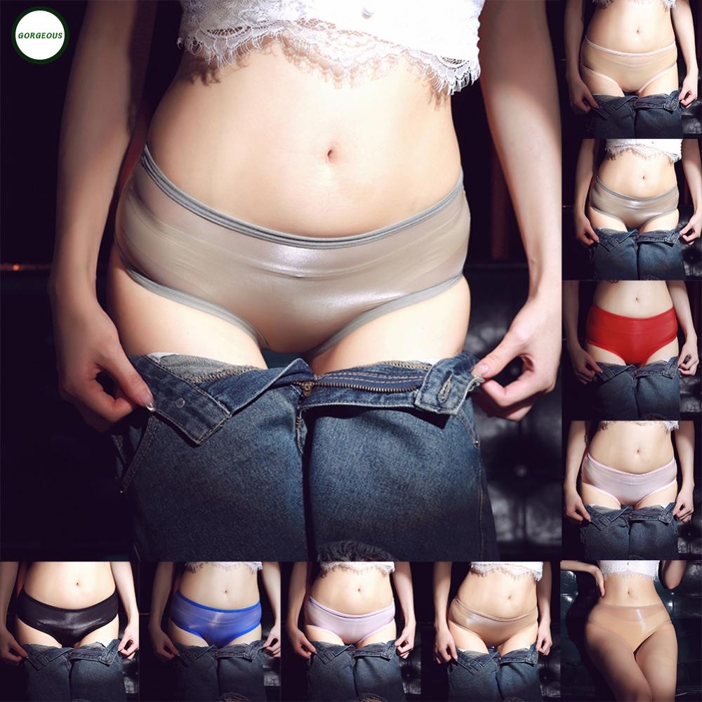New Coming~Womens Briefs Breathable Comfortable Crothless Lingeries Oil Shiny Sexy#Home Essentialses