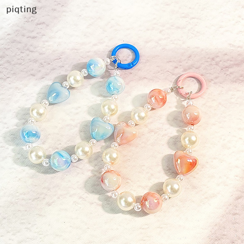 Piqt Móc Khóa Ba Lô / Túi Xách Trang Trí Hạt Màu Kẹo Hình Hoa Dễ Thương Thích Hợp Làm Quà Tặng Cho Bạn Nữ