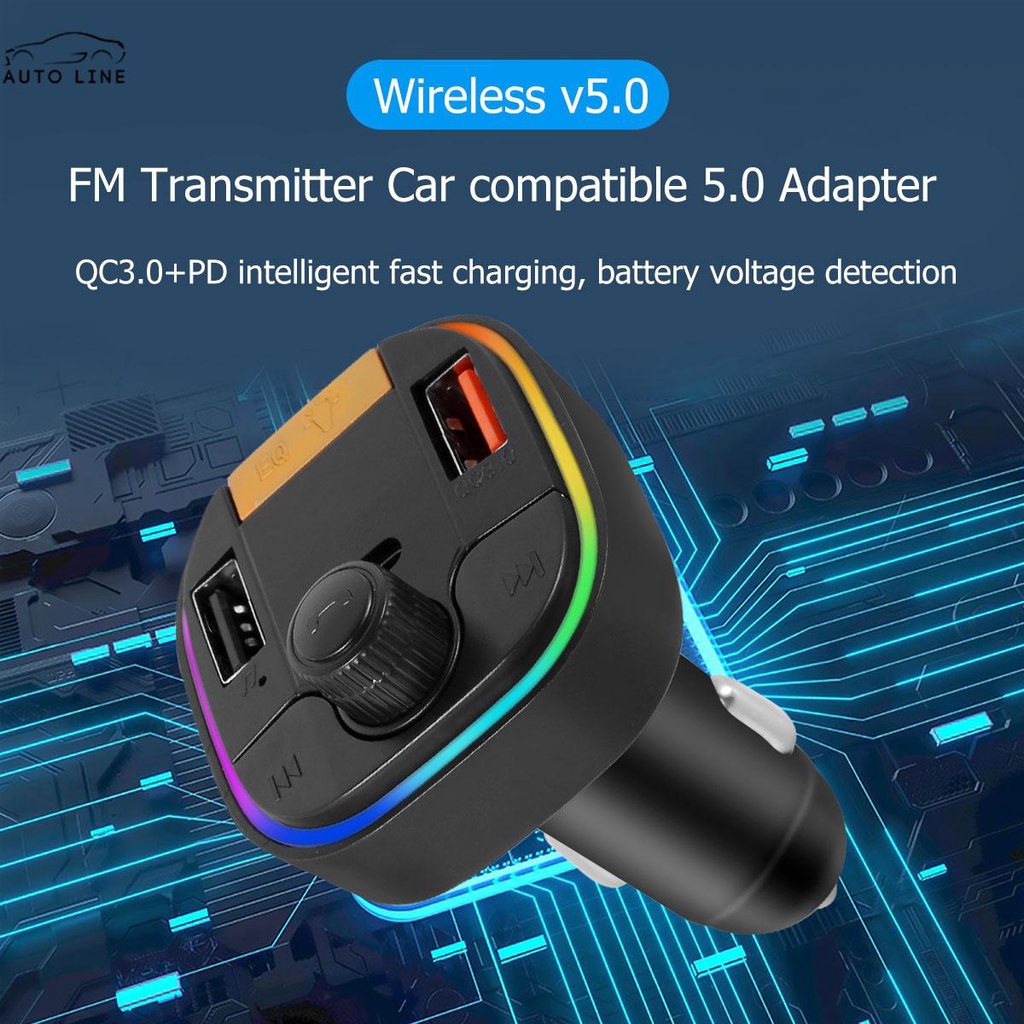 Thiết Bị Nhận Tín Hiệu Âm Thanh Bluetooth QC3.0 PD USB Kép Cho Xe Hơi SHOPCYC0687