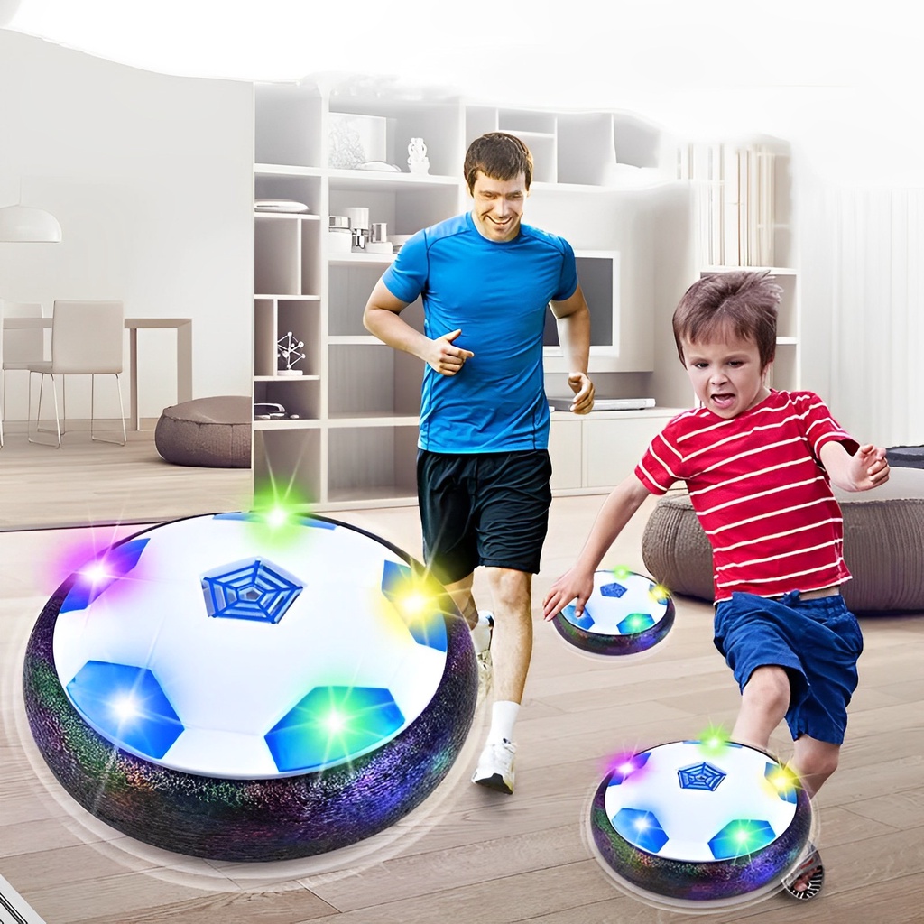 SPORT KIDS LEVITATE SUSPENDING SOCCER BALL AIR CUSHION FLOATING FOAM FOOTBALL WITH LED LIGHT