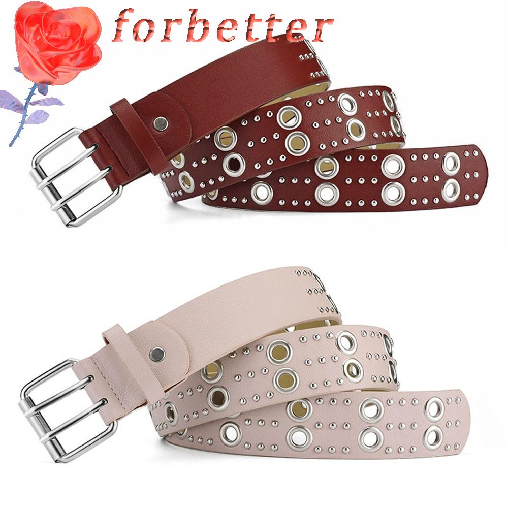 FORBETTER Thắt Lưng Da PU Kiểu Dáng Đơn Giản Thời Trang Dành Cho Cả Nam Và Nữ