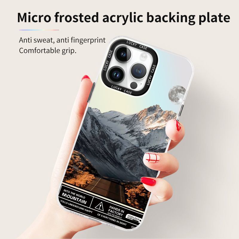 Ốp Điện Thoại Màu Laser Hình Núi Tuyết Cho Iphonexr12678Plus 1314 promax OXS2