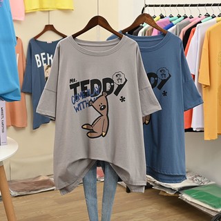 MR [T-shirt  Oversize] (Mặc Được 150kg) Áo Thun Tay Ngắn Plus Size In Hình Thời Trang Dành Cho