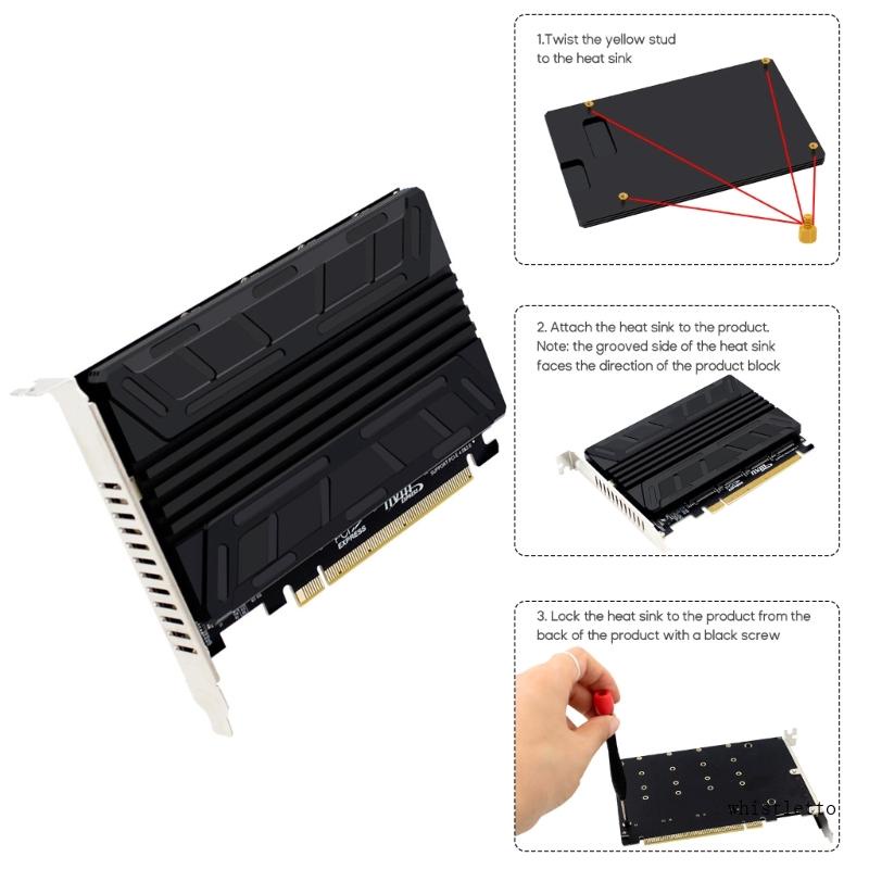 Bộ Tản Nhiệt Bằng Nhôm Cho NVME M2 M-Star RAIDs Array Thẻ