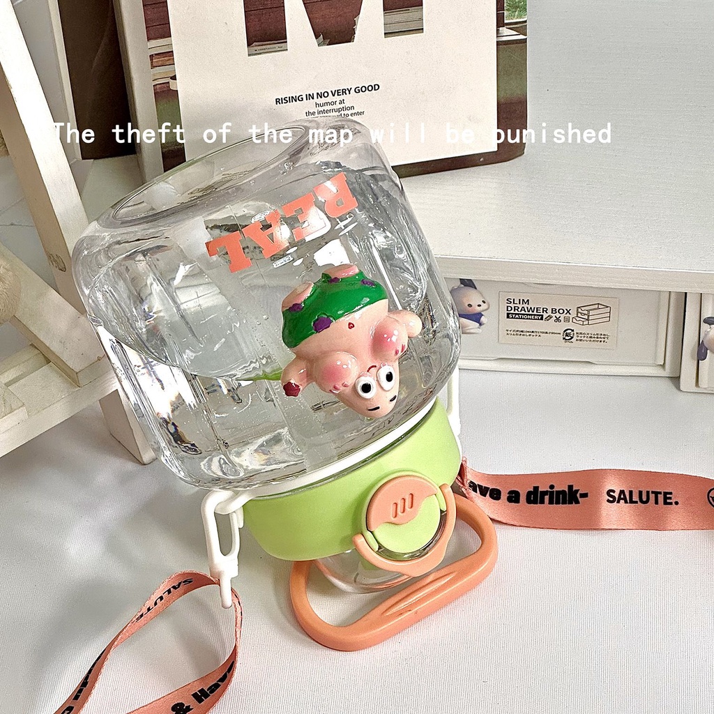 Bình Nước Dung Tích 1200ML Có Ống Hút Tiện Lợi