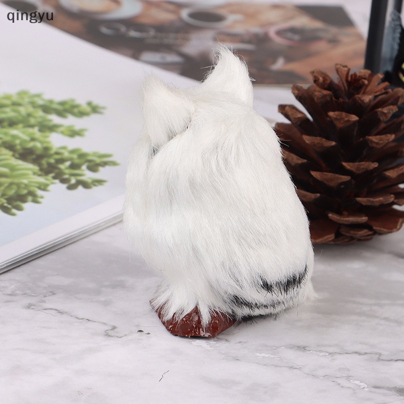 Cú Lông Trắng Đen Xinh Xắn Trang Trí Nội Thất