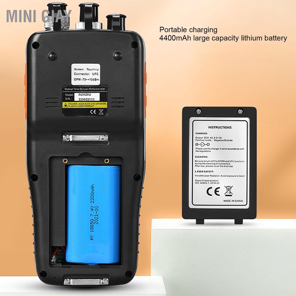 Mini Giay 3.97in OTDR Miền thời gian quang Máy đo phản xạ công suất sợi kiểm tra điểm dừng chiều dài 0‑60KM