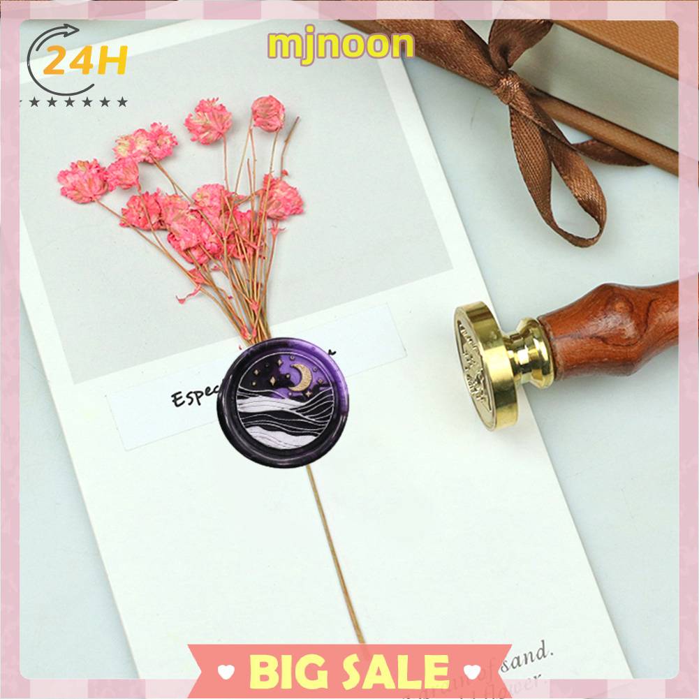 Con Dấu Sáp Tròn In Hình Mặt Trời Mặt Trăng Ngôi Sao Trang Trí Đám Cưới