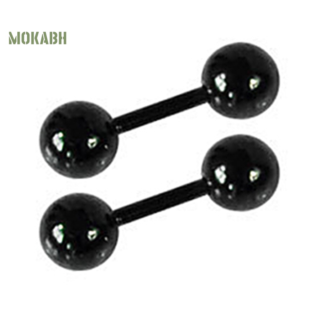 [Mok Abh] Khuyên Tai Quả Bóng Phong Cách Punk Đơn Giản Chống Mài Mòn Cho Nam