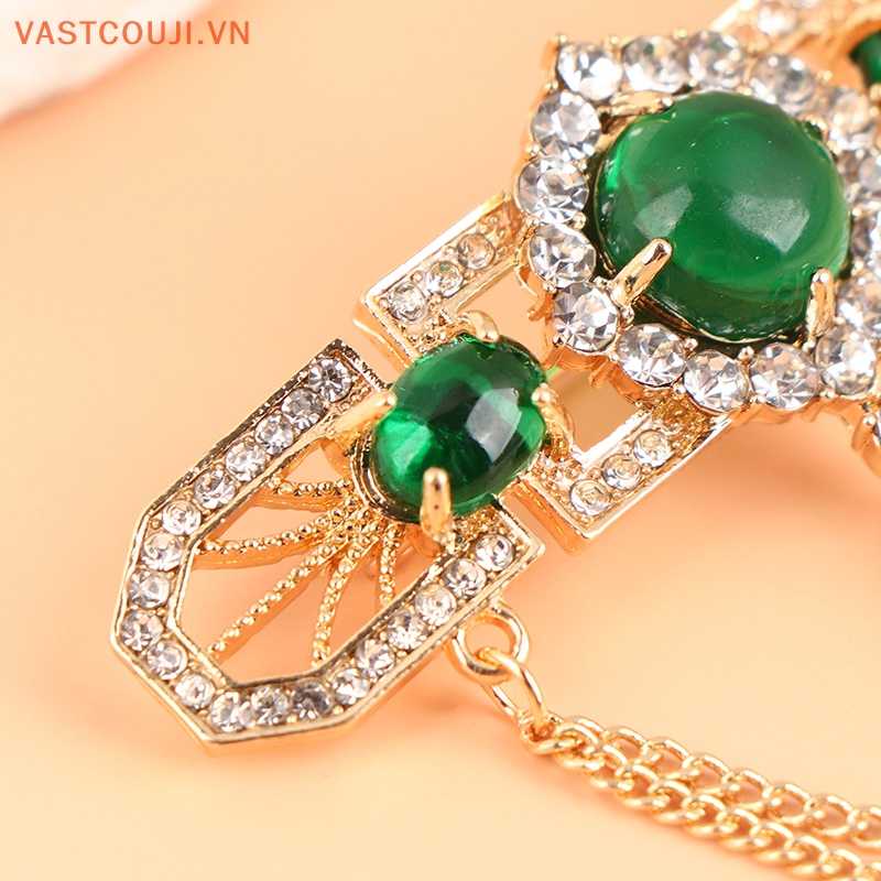 Ghim Cài Áo Chuỗi Tua Rua Đính Đá Pha Lê Chất Lượng Cao Cho Nữ