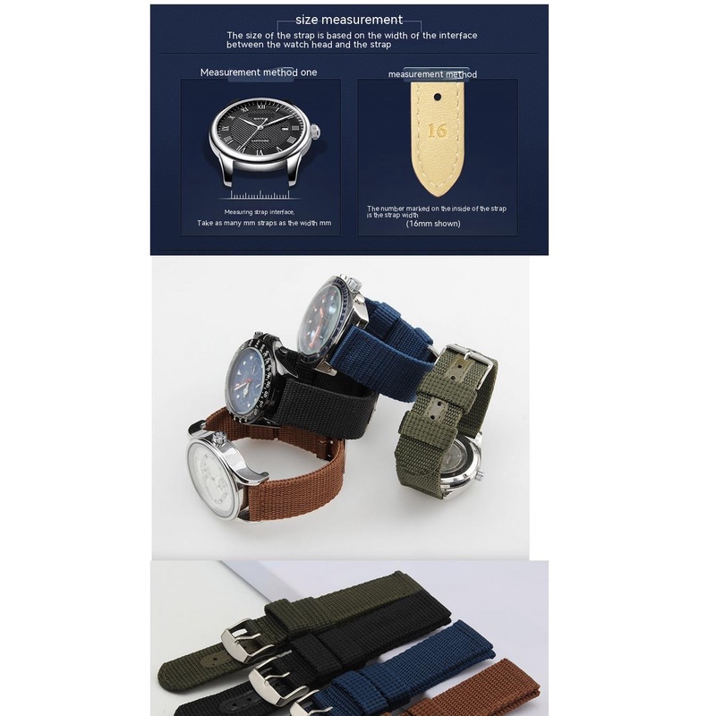 Giày Thể Thao Seiko No... Thiết Kế Trẻ Trung Hợp Thời Trang Set 5 Vòng Tay SEIKO Bằng Nylon Chống Nước Chống Mồ Hôi 18mm 19mm 20mm 22mm 24mm