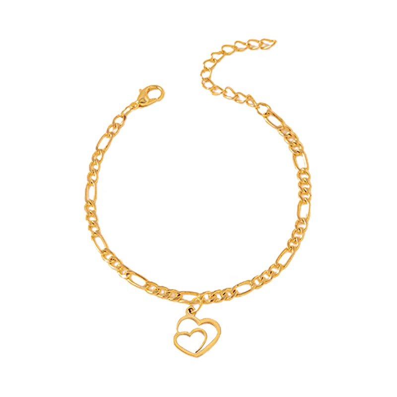 Vòng Tay Dạng Hở Bằng Thép Không Gỉ 316l Hình Trái Tim Màu Sắc Thời Trang Dành Cho Nữ