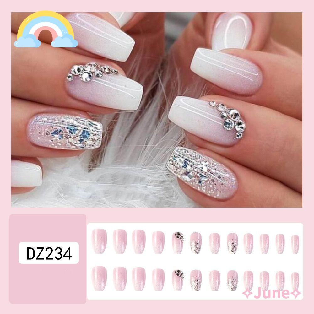 JUNE Móng Tay Giả Có Thể Tháo Rời Che Phủ Toàn Diện