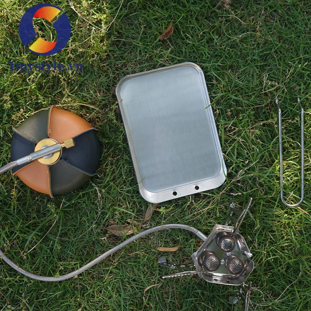 Đĩa Nướng Bbq Bằng Thép Không Gỉ Có Tay Cầm Có Thể Tháo Rời Tiện