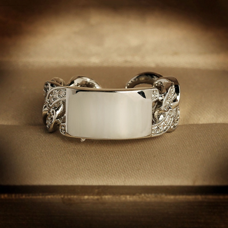 Ygt Nhẫn Dây Xích Bằng Thép Không Gỉ Có Thể Điều Chỉnh Phong Cách Punk Đường Phố Cho Nam Và Nữ