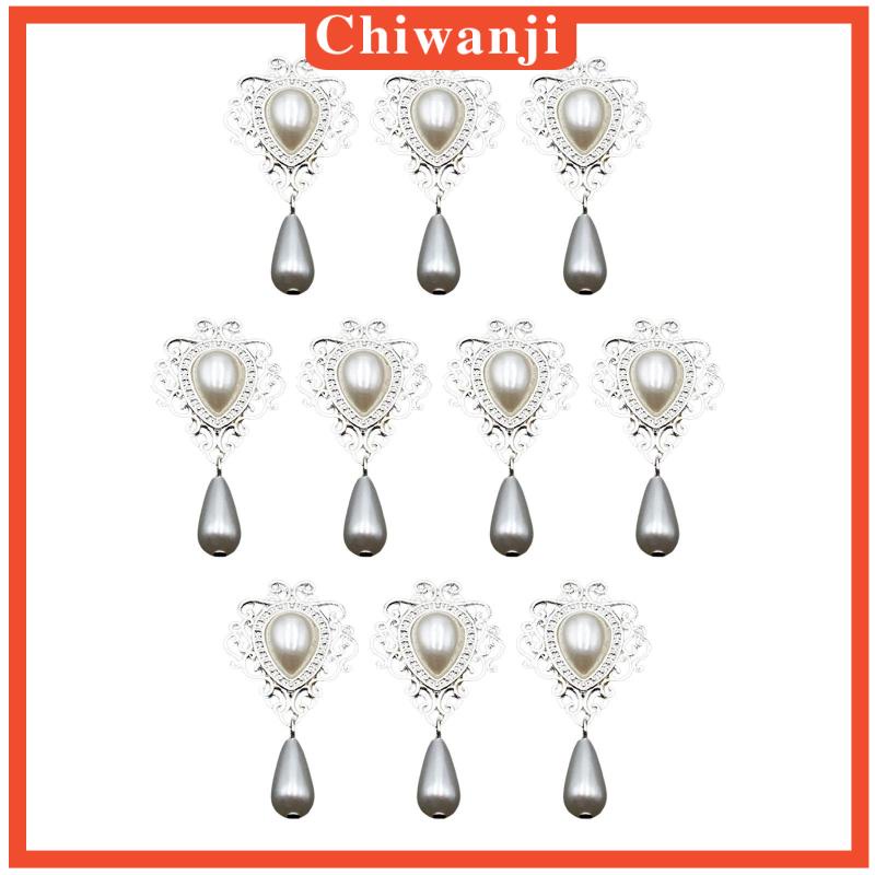 Bộ 10 Nút Dẹt Dùng Để Trang Trí Thẻ Vòng cổ / Giày