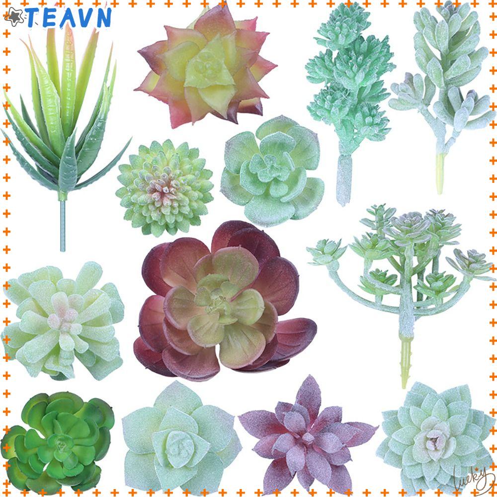 Set 13 Chậu Hoa Sen Đá Giả Trang Trí Bàn Làm Việc