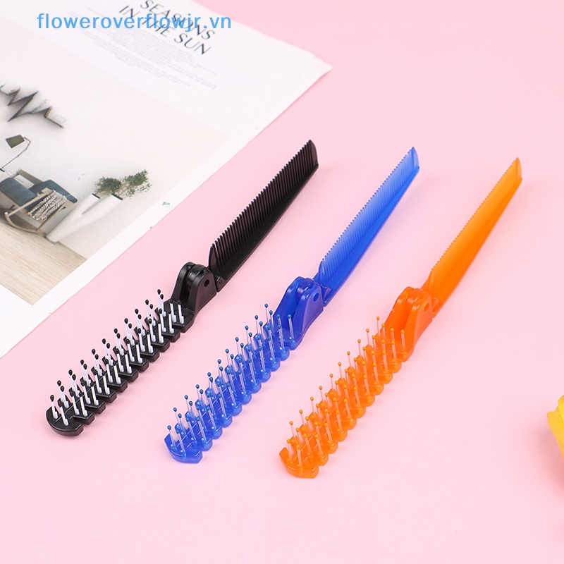 Lược Chải Tóc Bằng Nhựa Chống Tĩnh Điện Thiết Kế Gấp Gọn Tiện Dụng