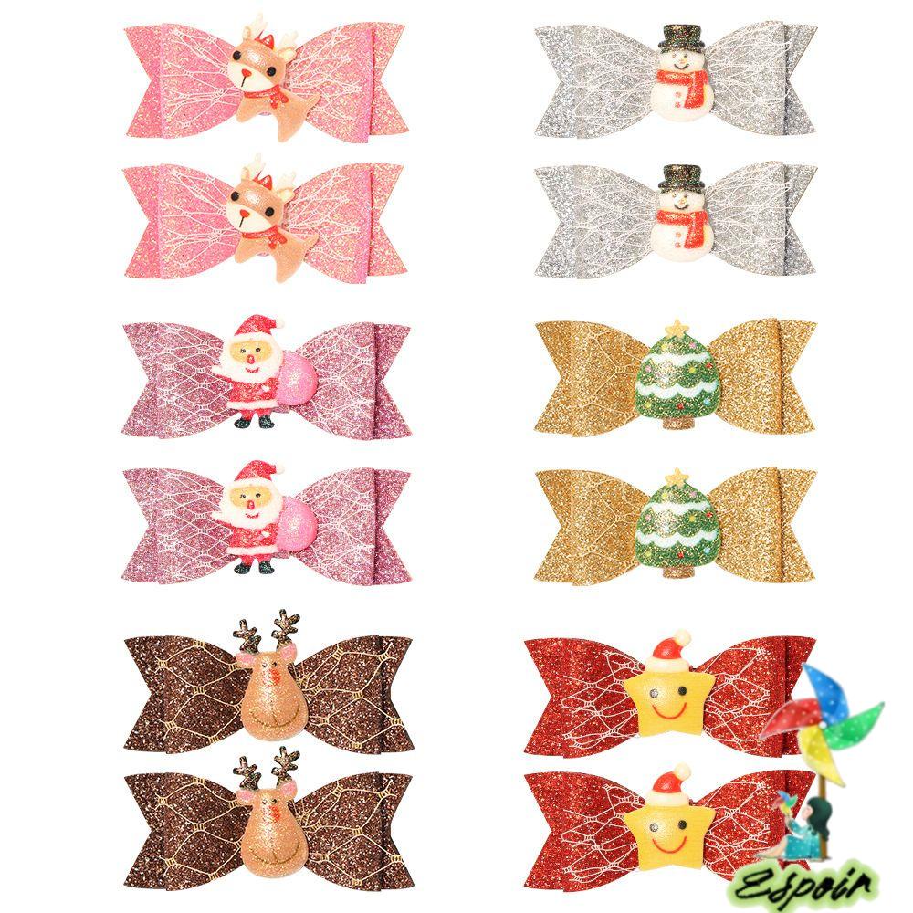 ESPO Kẹp Tóc Nơ Đính Kim Sa Lấp Lánh