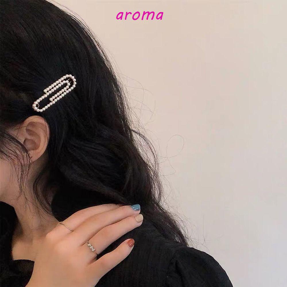 AROMA Kẹp Tóc Dạng Ghim Hình Học Bằng Giấy Thanh Lịch Cho Nữ