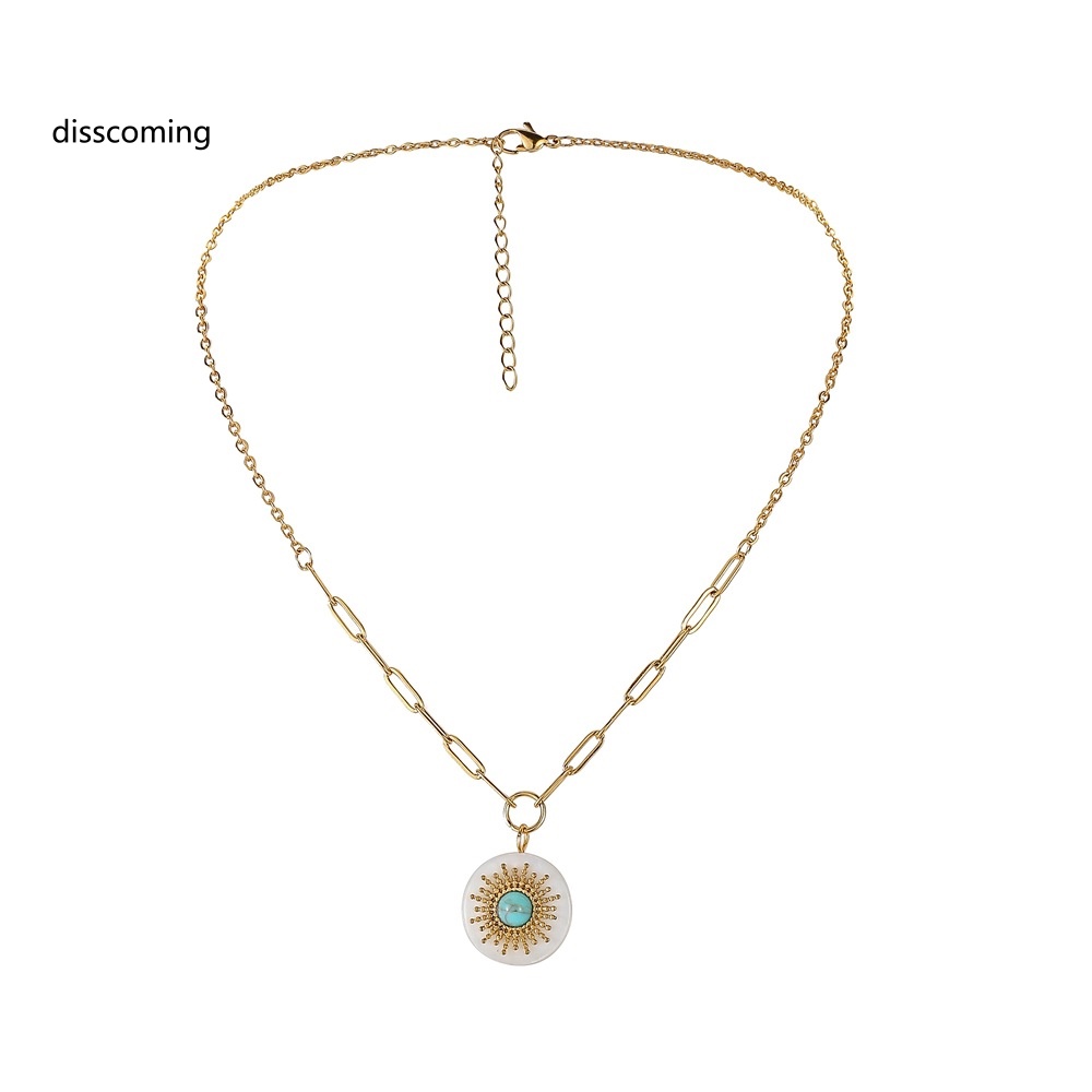 Đầm Nữ Kiểu Dáng Thời Trang Thanh Lịch| Vòng cổ HìNh Vỏ ỐC ĐíNh Đá BằNg ThéP Không Gỉ