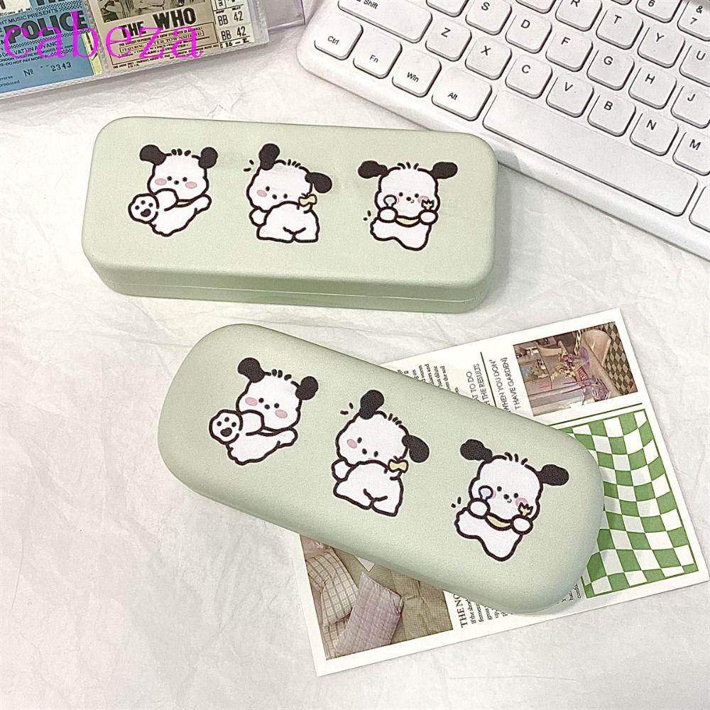 CABEZA Hộp Đựng Kính Mát Bằng Da PU + Pc Họa Tiết Chú Chó Hoạt Hình Cho Nam