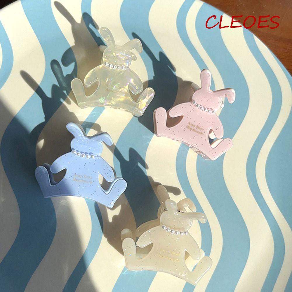 CLEOES Kẹp Tóc Đuôi Ngựa Hình Hoạt Hình Axit Acetic Thời Trang Cho Nữ