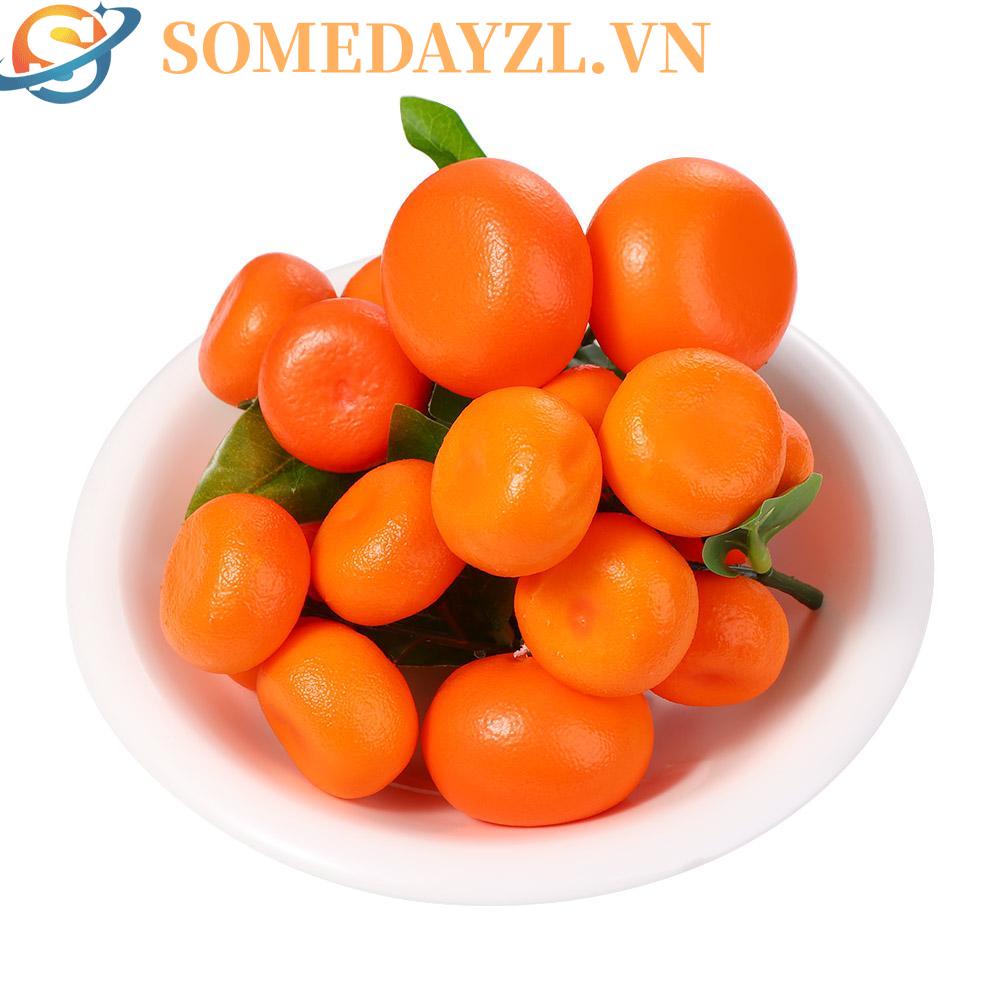 SOMEDAYZL Trái Cây Giả Bằng Xốp Kèm Lá Và 3-6 Nhánh Dùng Trang Trí Nhà Cửa