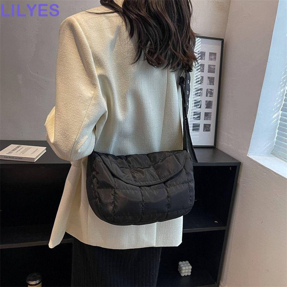 LILYES Túi Xách Đeo Vai Bằng Cotton Sức Chứa Lớn Thời Trang Cho Nữ