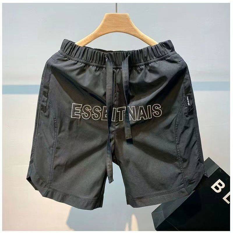 Embroidered Quick-Drying Shorts Men's Fashion Brand Ins Popular Ice Silk 5-Quarter Pants American High Street Sports Summer Thin Pants WGBO