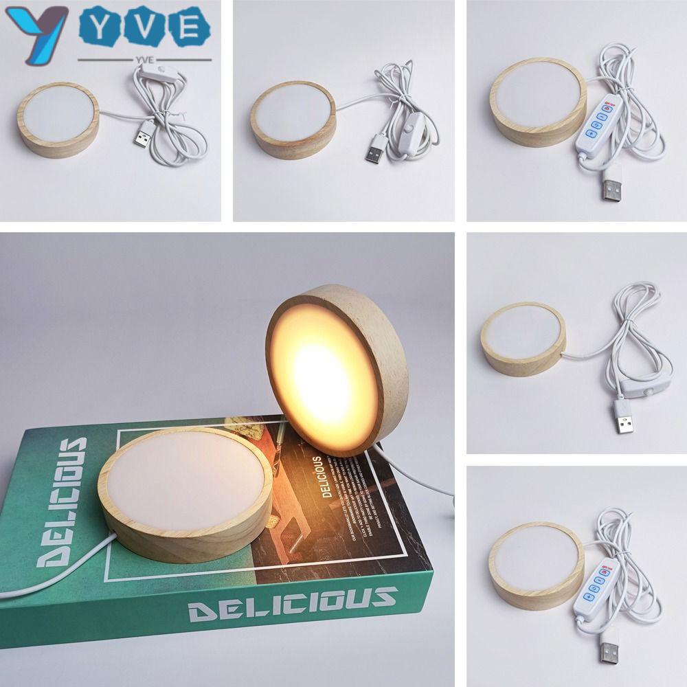 YVE Đế Gỗ Tròn Cho Đèn Ngủ