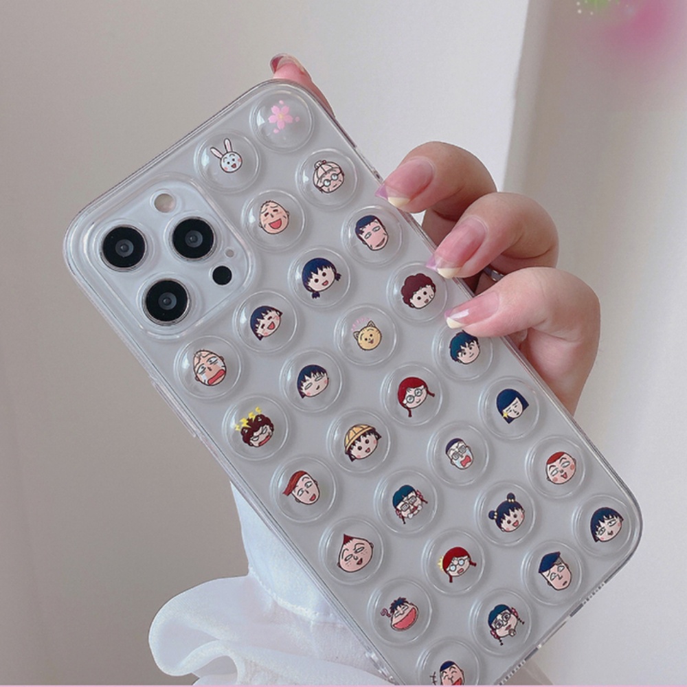 Ốp Điện Thoại TPU Dẻo Họa Tiết Hoạt Hình Maruko-chan Chống Sốc Cho IPhone 14 13 12 11 Pro Max X XR 8 7 Plus