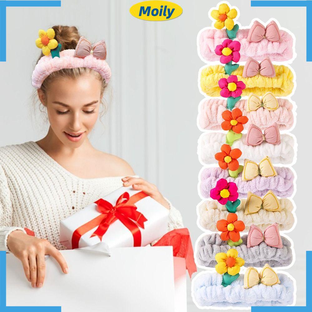 MOILYVN Băng Đeo Cổ Tay Bằng Sợi Micro Mềm Mại Thấm Hút Tốt Tiện Dụng Cho Nữ Rửa Mặt / Chạy Bộ /