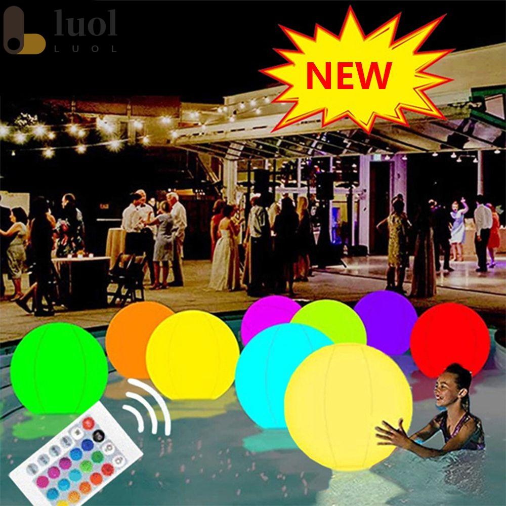 LUOL Bong Bóng PVC Bơm Hơi 40CM Có Điều Khiển Từ Xa Trang Trí Vườn Bể bơi