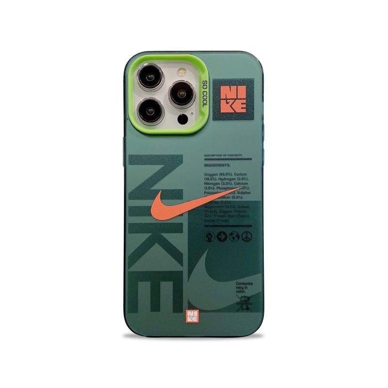 Ốp Điện Thoại Cứng In Logo NIKE Màu Xanh Lá Cho iPhone 14 / 13 / 12 Pro max / 13Pro / 12Pro / 12 / iPhone 11 / 14 Pro max