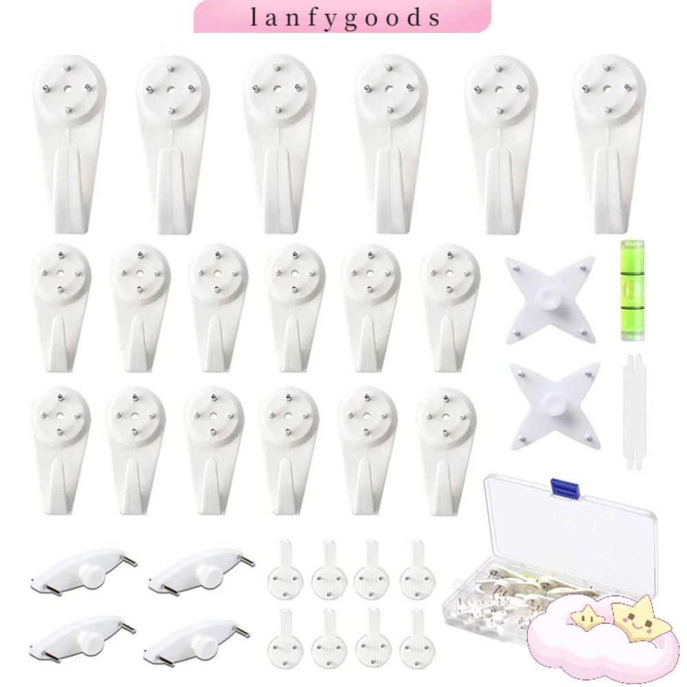 LANFY Set 68 Móc Treo Tranh Ảnh Bằng Nhựa Không Gây Hại Tiện Dụng
