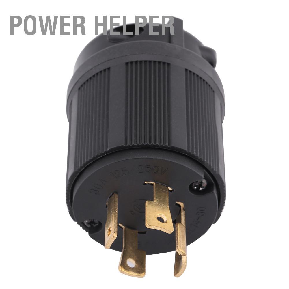 Power Helper NEMA L14-30P 30A 125V-250V Đầu nối phích cắm điện khóa xoắn 4 dây