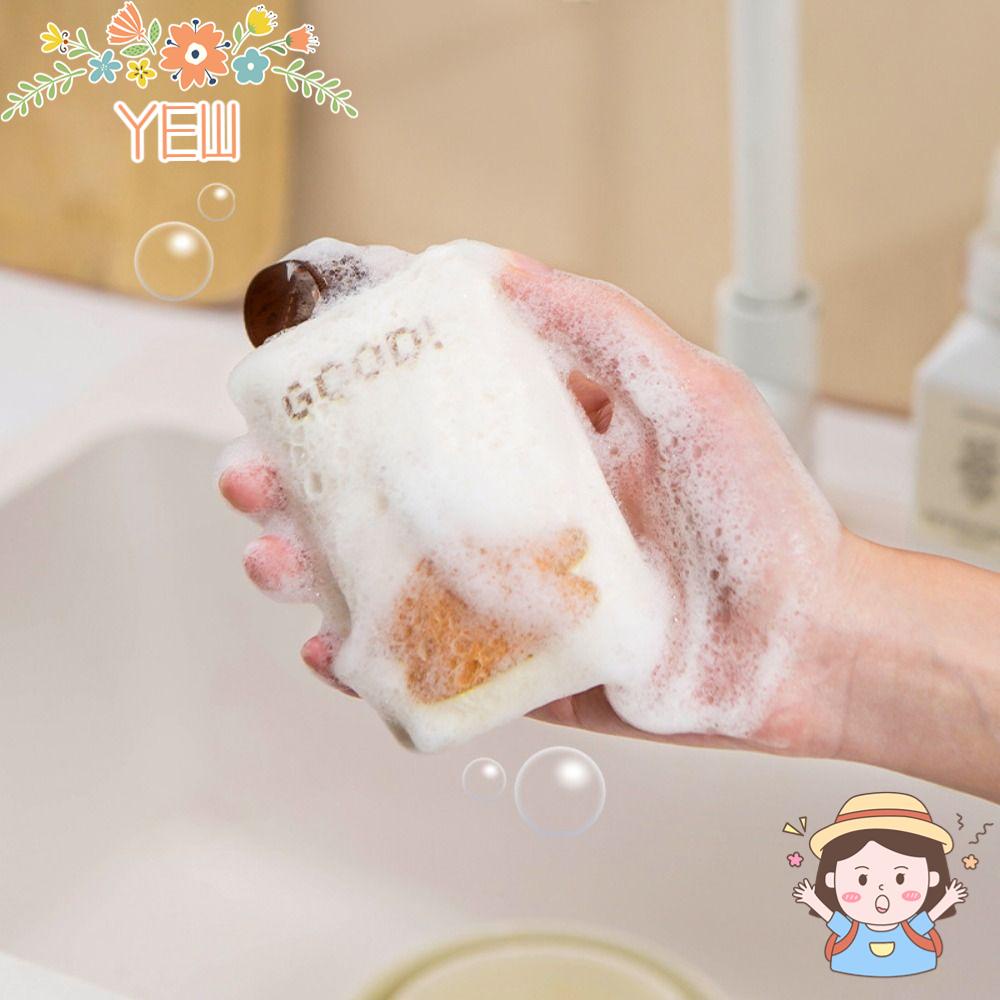 YEW Miếng Bọt Biển Bằng Cotton Hai Mặt Dễ Thương Để Chà Rửa Chén Dĩa