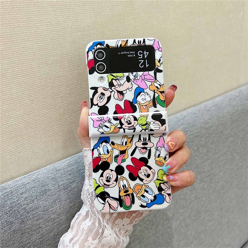 Ốp Điện Thoại Họa Tiết Hoạt Hình Mickey Goofy Cho Samsung Galaxy Z Flip 5 Z Flip 4 Z Flip 3 ZFlip3 ZFlip4 ZFlip5